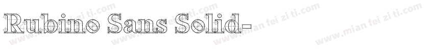 Rubino Sans Solid字体转换
